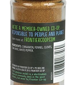 Frontier Co-op Five Spice Seasoning, 1.92 Ounce, Cinnamon, Fennel Seed, Cloves, Star Anise & White Pepper, Non GMO, Kosher