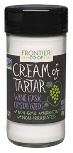 frontier co-op cream of tartar, 3.52-ounce jar, wine cask crystallized leavening agent, distince tangy flavor