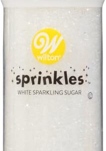 Wilton White Sparkling Sugar, Glamour White Sprinkles for Cakes & Cookies, 8 oz.