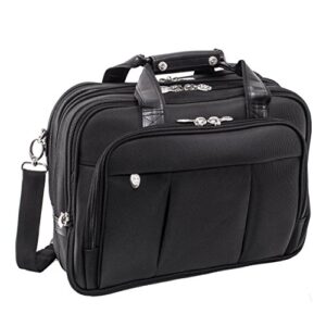 McKlein Wheeled Detachable Briefcase, Black, 18"x8.75"x14.5"