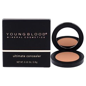 youngblood clean luxury cosmetics ultimate concealer, medium | conceals under eye dark circles full coverage brightening non-creasing coverage for discoloration and spots | vegan, cruelty free