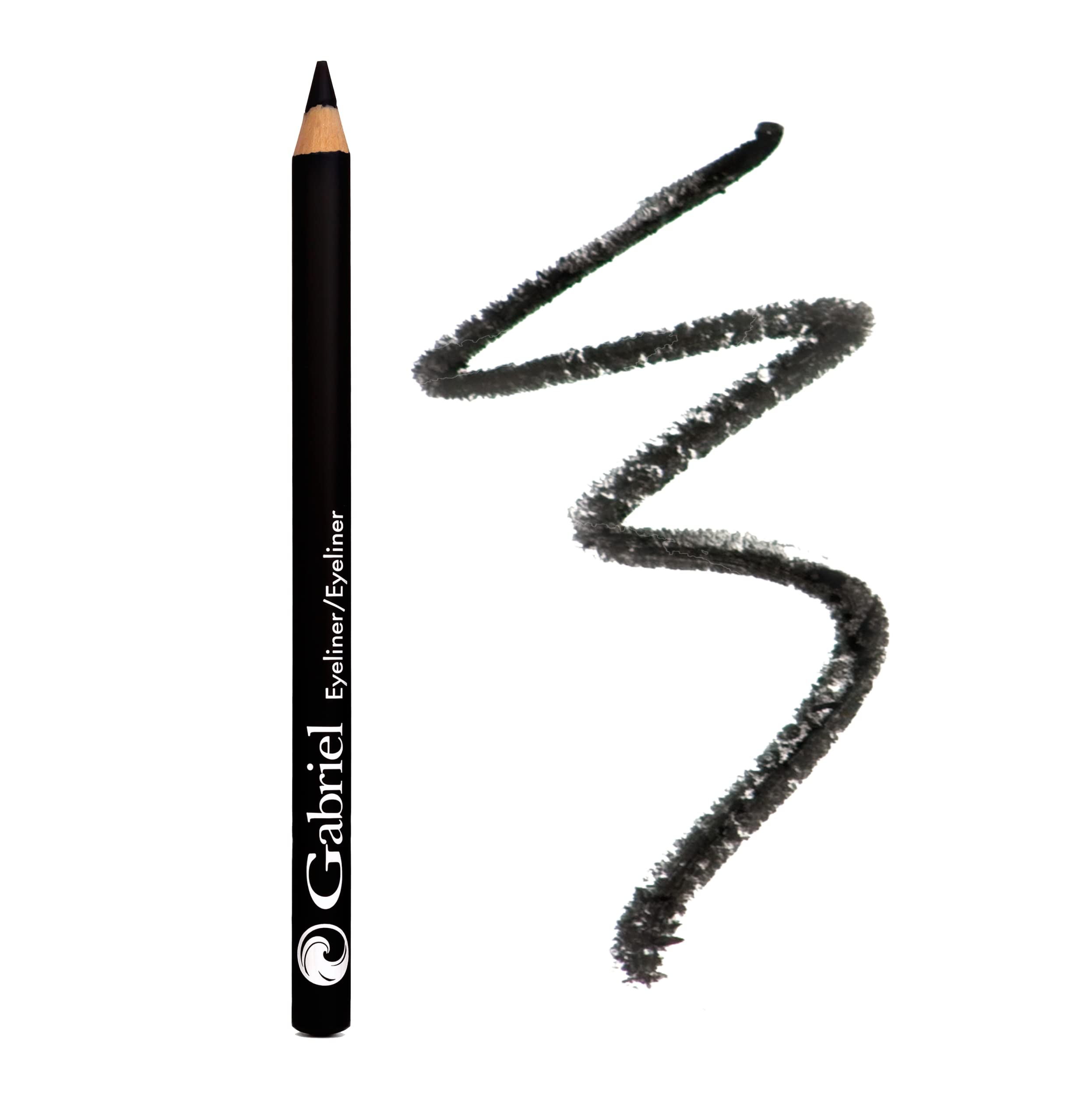 Gabriel Cosmetics Classic Eyeliner (Black), Natural Eye Liner, Paraben Free, Vegan, Gluten-free, Cruelty- free, Non GMO, long lasting, Infused with Jojoba Seed Oil, Super Smooth, 0.04 Oz.