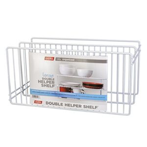 Panacea Grayline 40126, Large Two Shelf Organizer, White