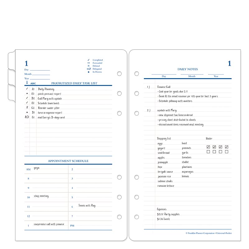 FranklinCovey - Undated Two Pages Per Day Month Pack (Pocket)