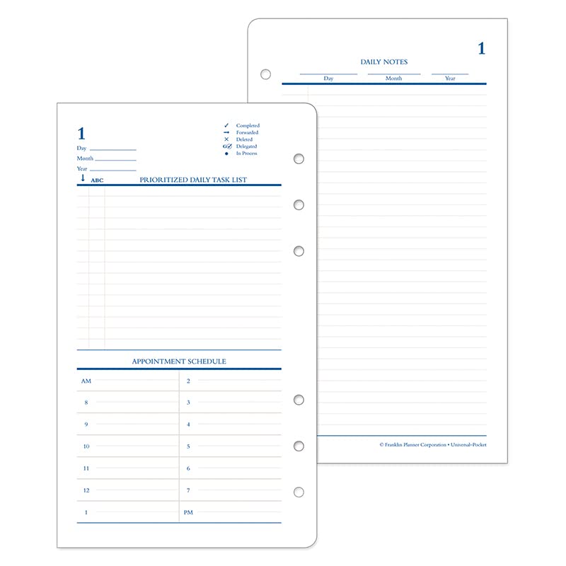 FranklinCovey - Undated Two Pages Per Day Month Pack (Pocket)