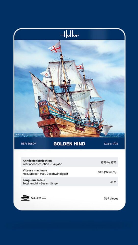 Heller Golden Hind Boat Model Building Kit