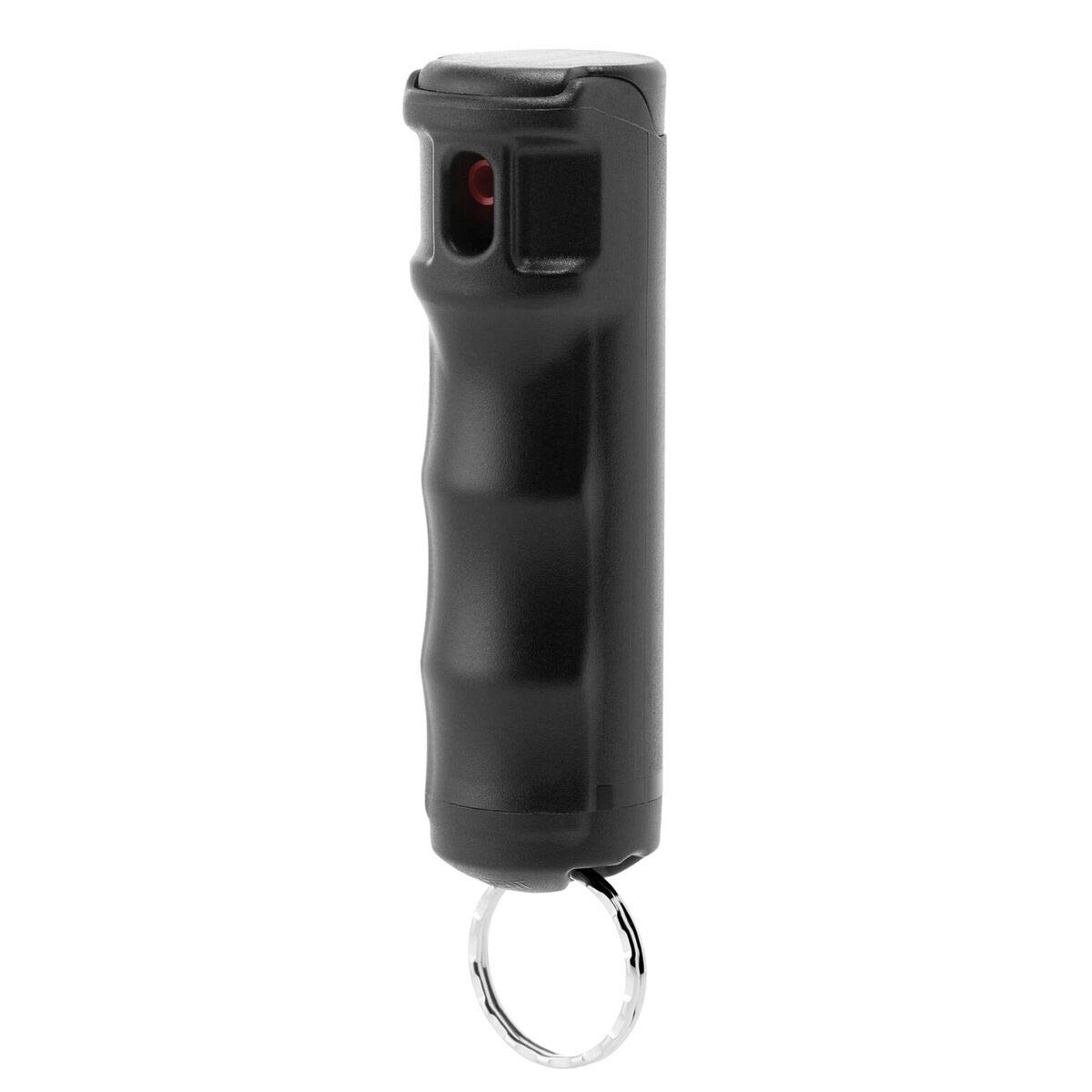 mace Brand Maximum Strength Pepper Spray with KeyGuard Hard Case (Black) – Accurate 10’ Powerful Pepper Spray, Flip Top Safety Cap, Leaves UV Dye on Skin – Great for Self-Defense, 11 Gram, (80391)