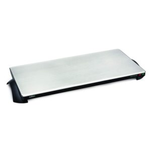 cordless warming tray by salton | large electric hot plate | cooking, serving & warming tray | 23-3/4” x 11-3/4” hot plate