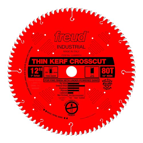 Freud LU88R012: 12" Thin Kerf Fine Finish Crosscut Blade