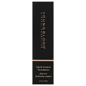 Youngblood Liquid Mineral Foundation, Sun Kissed | Lightweight, Dewy Full Coverage Makeup for Dry Skin | Poreless, Flawless Tinted Glow | Vegan, Cruelty Free, Gluten-Free