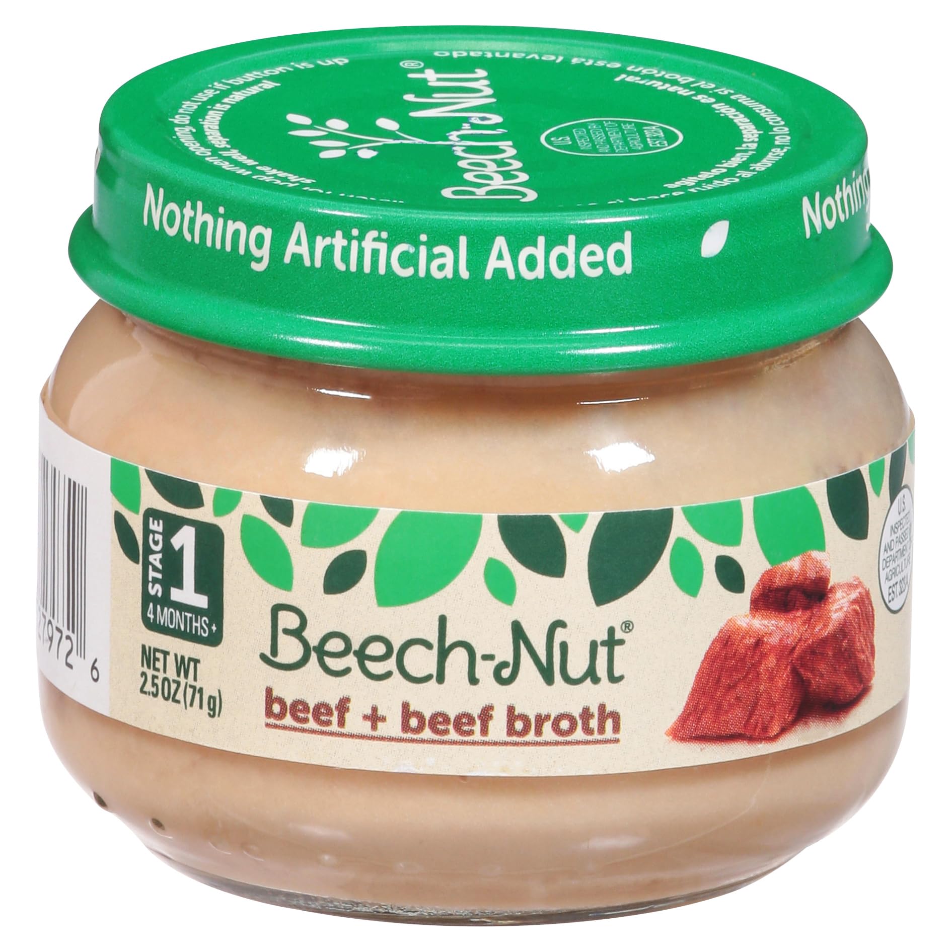 BEECH NUT Beef & Broth Stage 1 Baby Food, 2.5 OZ