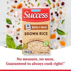 Success Boil-in-Bag Rice, Brown Rice, Quick and Easy Rice Meals, 14-Ounce Box