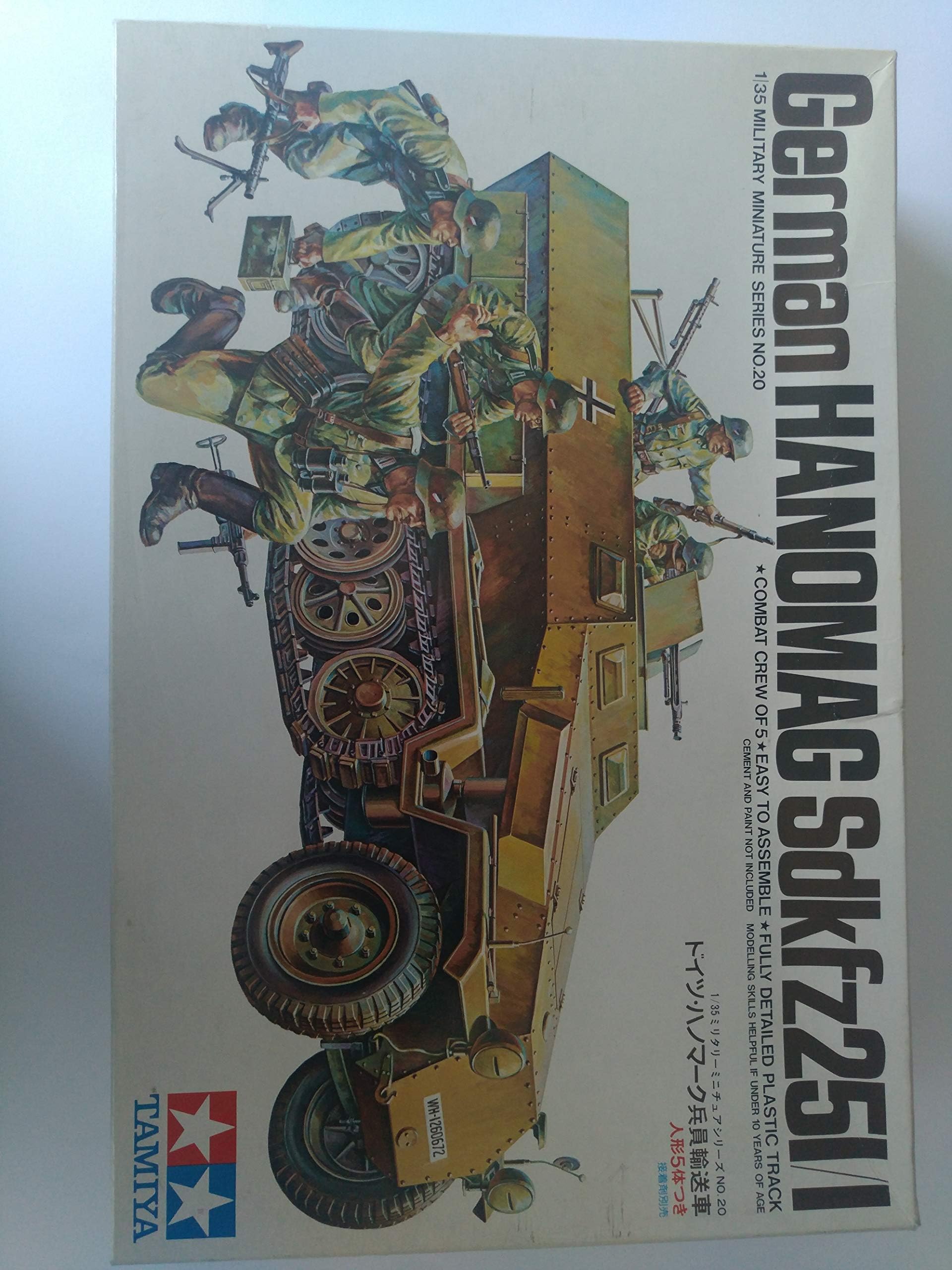 TAMIYA 1/35 German Hanomag SdKfz Plastic Model TAM35020 Plastic Models Armor/Military 1/35