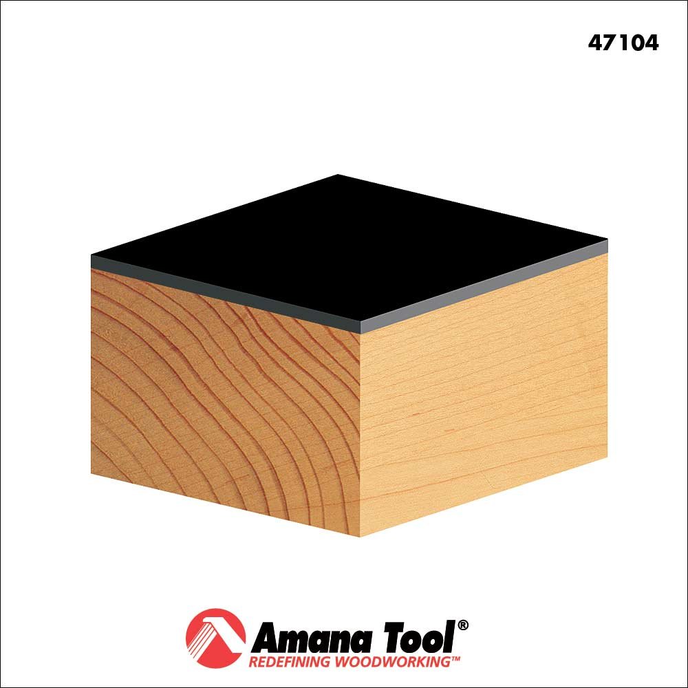 Amana Tool 47104 Flush Trim 1/2-Inch Diameter by 1-Inch Cutting Height by 1/4-Inch Shank 2-Flute Router Bit