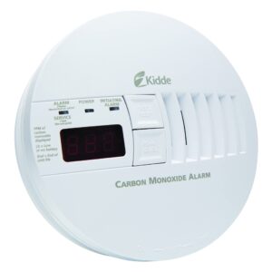Kidde Hardwired Carbon Monoxide Detector with 9-Volt Battery Backup, Digital LED Display 5.75 diameter x 1.8 depth