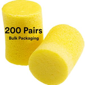 3M Ear Plugs, 200 Pairs/Box, E-A-R Classic 390-1000, Uncorded, Disposable, Foam, NRR 29, For Drilling, Grinding, Machining, Sawing, Sanding, Welding, Bulk