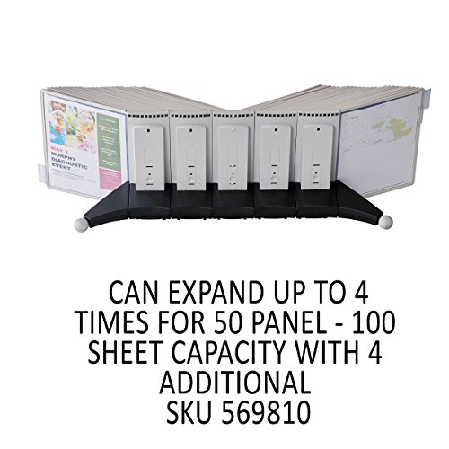 DURABLE Desktop Reference System, 10 Double-Sided Panels, Letter-Size, Gray, SHERPA Design (554210)