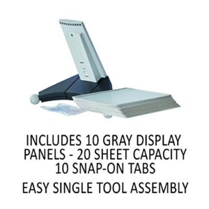 DURABLE Desktop Reference System, 10 Double-Sided Panels, Letter-Size, Gray, SHERPA Design (554210)