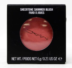 mac sheertone shimmer powder blush peachykeen for women, 0.21 ounce