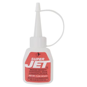 Jet Glue Super Jet - Medium Thickness Industrial Strength CA Glue - Forms Strong Bonds With Just Anything