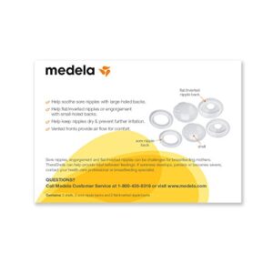 Medela TheraShells Breast Shells, Protect Sore, Flat, or Inverted Nipples While Pumping or Breastfeeding, Natural Appearance and Exceptional Comfort, Made Without BPA