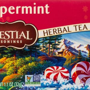 Celestial Seasonings Caffeine Free Peppermint Natural Herbal Tea 20 ea