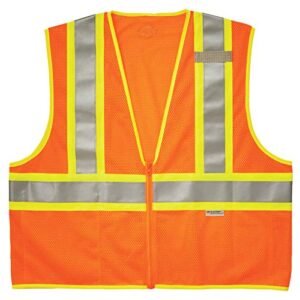 ergodyne unisex s/m class 2 two tone mesh vest, orange, small-medium us