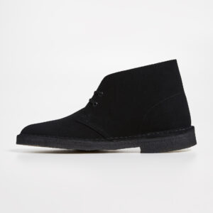 Clarks mens Desert Chukka Boot, Black Suede, 11.5 US