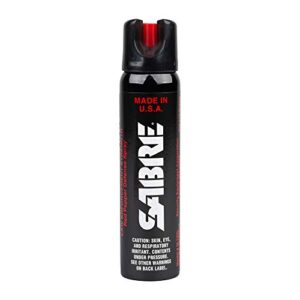 sabre magnum 120 3-in-1 defense spray, 35 bursts, 12-foot (4-meter) range, triple protection formula contains pepper spray, cs military gas and uv marking dye, extra large 92.4 gram canister