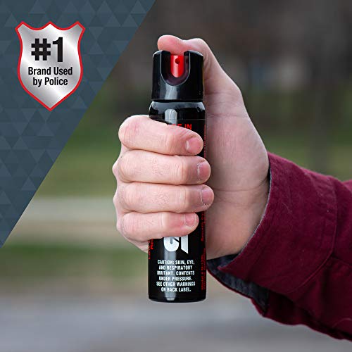 SABRE Magnum 120 3-In-1 Defense Spray, 35 Bursts, 12-Foot (4-Meter) Range, Triple Protection Formula Contains Pepper Spray, CS Military Gas and UV Marking Dye, Extra Large 92.4 Gram Canister