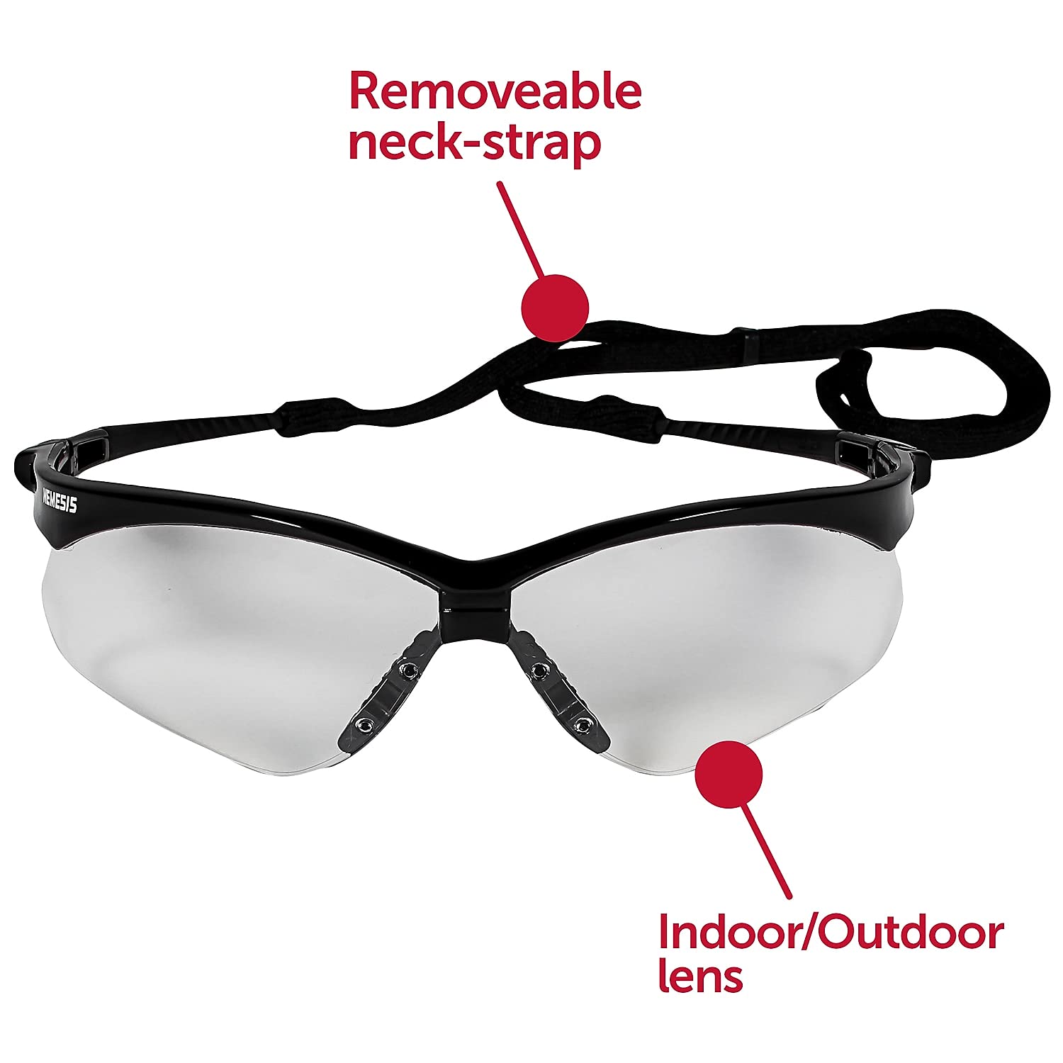 KleenGuard 3000357 V30 Nemesis Indoor/Outdoor Lens Safety Eyewear, 1-Pack