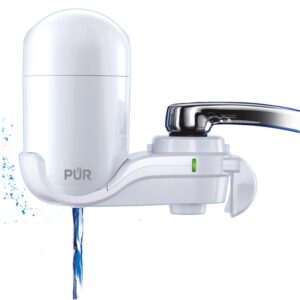 pur faucet mount water filtration system, white – vertical faucet mount for crisp, refreshing water, fm3333b