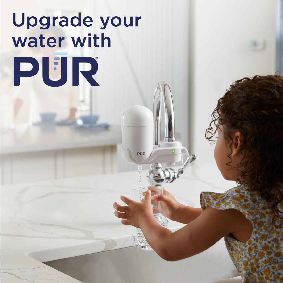 PUR Faucet Mount Water Filtration System, White – Vertical Faucet Mount for Crisp, Refreshing Water, FM3333B