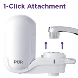 PUR Faucet Mount Water Filtration System, White – Vertical Faucet Mount for Crisp, Refreshing Water, FM3333B