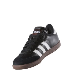 adidas Boy's Samba Classic Soccer Shoe, Black/White/Black, 5 Big Kid