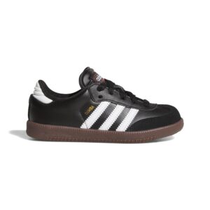 adidas Boy's Samba Classic Soccer Shoe, Black/White/Black, 5 Big Kid