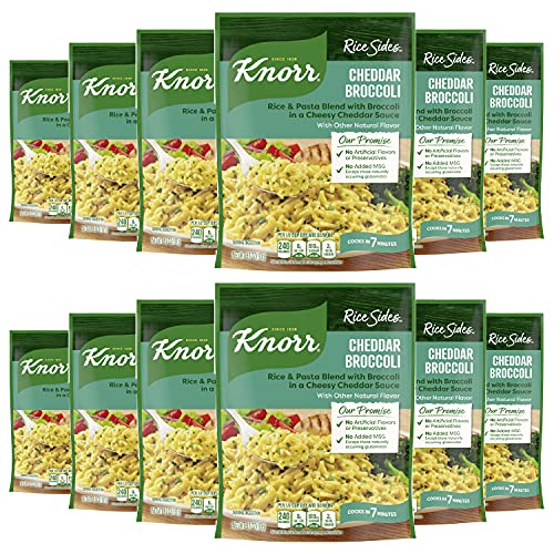 Knorr Rice Sides For a Tasty Rice Side Dish Cheddar Broccoli No Artificial Flavors, No Preservatives, No Added MSG 5.7 oz, Pack of 12