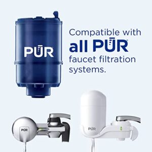 PUR PLUS Faucet Mount Replacement Filter 2-Pack, Genuine PUR Filter, 3-in-1 Powerful, Natural Mineral Filtration, Lead Removal, 6-Month Value, Blue (RF99992)