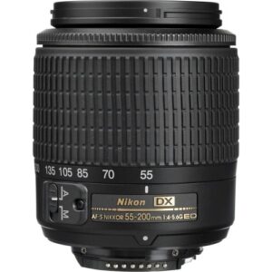 Nikon 55-200mm f4-5.6G ED Auto Focus-S DX Nikkor Zoom Lens - White Box (New)
