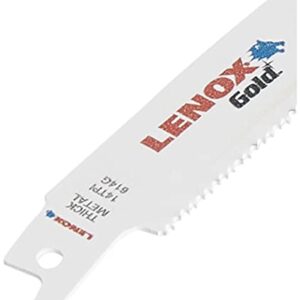 LENOX Tools Reciprocating Saw Blades, Metal Cutting, 6-Inch, 14 TPI, 5-Pack (21067614GR)