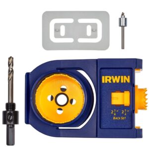 irwin tools door lock installation kit, bi-metal (3111002), blue