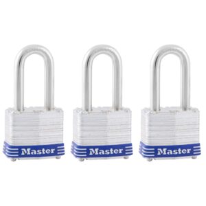 master lock outdoor padlocks, lock set with keys, keyed alike padlocks, 3 pack, 3trilf