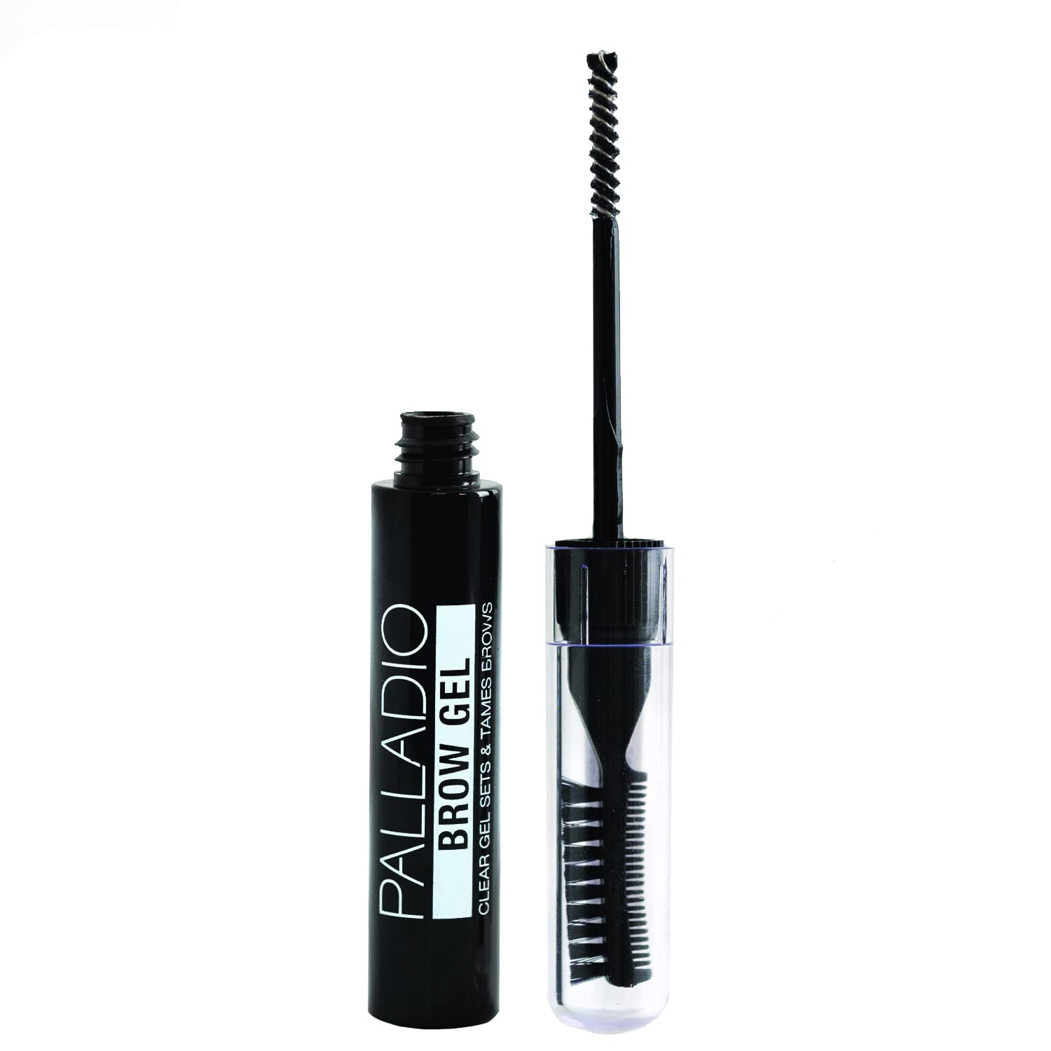 Palladio Brow Styler Clear Brow Gel, Innovative Formula, Holds and Grooms Brows, Brow Setter, Natural Look, Lightweight, Multi-Purpose Conditioning Formula, Doubles as a Clear Mascara, Clear