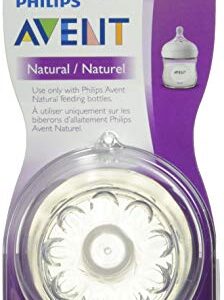 Philips Avent Natural Baby Bottle Nipple, Newborn 0M+, 2pk, SCF651/23