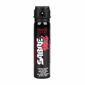 sabre magnum 120 pepper spray, 40 bursts, 12-foot (4-meter) range, extra large 92.4 gram canister, uv marking dye, flip top safety, black