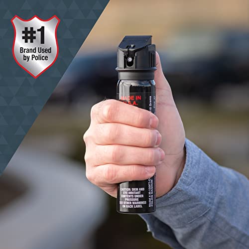 SABRE Magnum 120 Pepper Spray, 40 Bursts, 12-Foot (4-Meter) Range, Extra Large 92.4 Gram Canister, UV Marking Dye, Flip Top Safety, Black