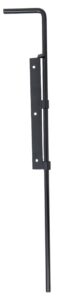 heavy duty drop rod - adjust-a-gate pin latch drop rod for double drive gates - black (30in. high rod)