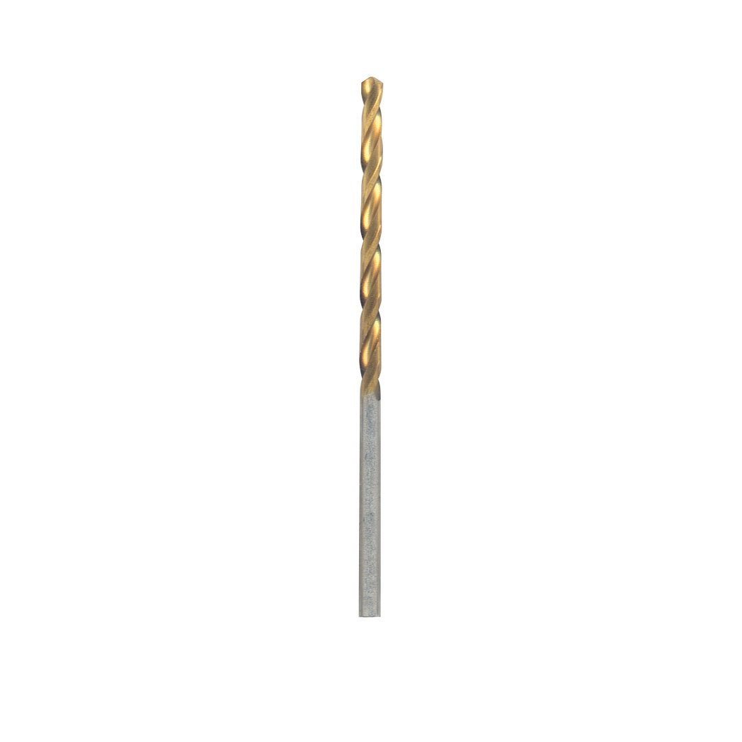 BOSCH TI2134 1-Piece 7/64 In. x 2-5/8 In. Titanium Nitride Coated Metal Drill Bit with 3/8 In. Reduced Shank for Applications in Heavy-Gauge Carbon Steels, Light Gauge Metal, Hardwood