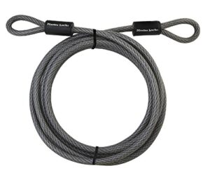 master lock 72dpf steel cable with looped ends, 15 ft. long, 1 pack, black
