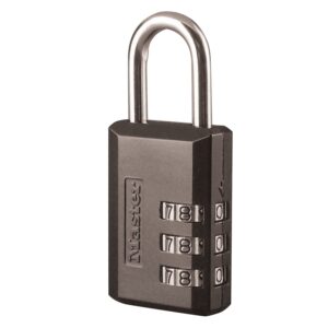 master lock combination padlock, 1, black, 647d